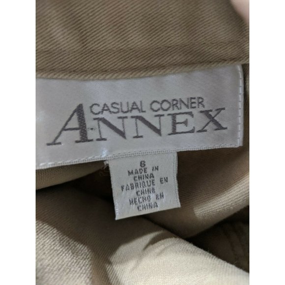 Casual Corner Annex Skirt Khaki Size 6 Tan Aline Womens - Picture 4 of 4